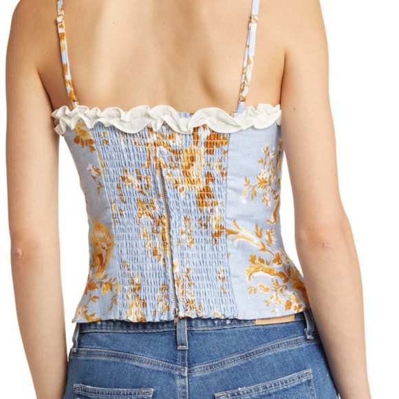 Reformation Skylar Top in Heavenly print - Picture 2 of 5